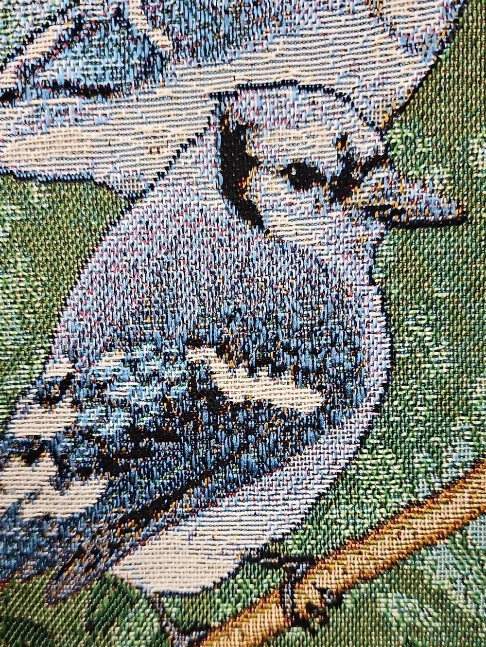 Vintage Julianna James Woven Tapestry Wall Hanging Bell Pull Birds